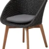 Peacock Stol Dark Grey/Teak