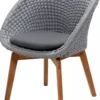 Peacock Stol Light Grey/Teak