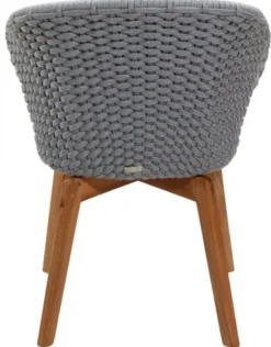 Peacock Stol Light Grey/Teak