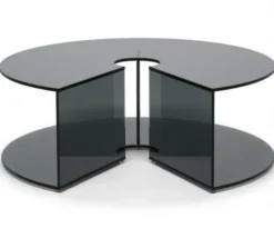 Pepe Soffbord Glas 90cm Smoke