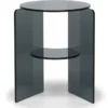 Pepe Soffbord Glas 40cm Smoke