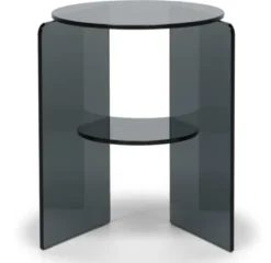 Pepe Soffbord Glas 40cm Smoke