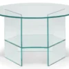 Pepe Soffbord Glas 70cm Transparent