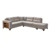 Porto (230 x 90 x 150 cm) Hörnsoffa-bäddsoffa Creme, Vänster