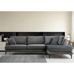 Quito Hörn (283-180 x 90 x 88 cm) Hörnsoffa Antracit, Vänster