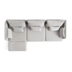 Quito Relax (185 x 95 x 92 cm) Hörnsoffa Creme