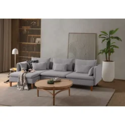Quito Relax (185 x 95 x 92 cm) Hörnsoffa Grå