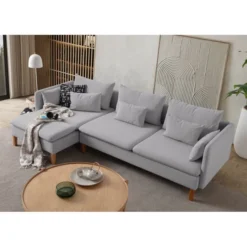 Quito Relax (185 x 95 x 92 cm) Hörnsoffa Grå