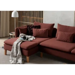 Quito Relax (185 x 95 x 92 cm) Hörnsoffa Kakelröd