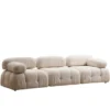 Quito 3-sits (288 x 95 x 75 cm) Bouclette 3-sitssoffa Creme