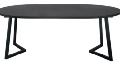 Röa Matbord Runt 120-200cm Svart
