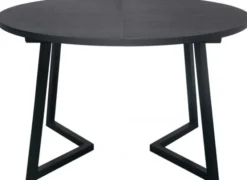 Röa Matbord Runt 120-200cm Svart
