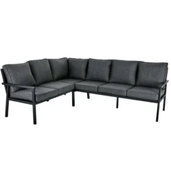Rana Hög Hörnsoffa Svart/Onyx, 195/252x78x92 cm
