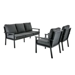 Rana Soffgrupp Svart/Onyx, 178x78x47 cm