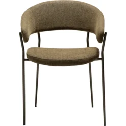Reboot Stol Dark Olive, Antique Brass