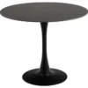 Rennes Matbord Rund 90 cm Svart Grantham