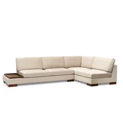 Reykjavik hörn med puff (313-193 x 97 x 80 cm) Hörnsoffa Beige