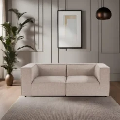 Reykjavik 2 (95 x 190 x 65 cm) 2-sitssoffa Sandbeige