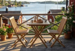 Rimini Cafegrupp 70x70 cm Teak