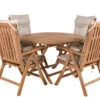 Rimini Matgrupp 100 cm ink Positionsstolar Teak