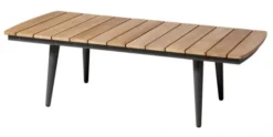 Rio Antracit/Teak Loungebord 60x120 cm