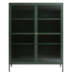 Riviera Vitrinskåp 140 cm Grön