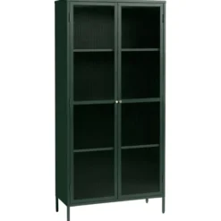 Riviera Vitrinskåp 190 cm Grön