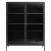 Riviera Vitrinskåp 140 cm Svart
