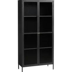 Riviera Vitrinskåp 190 cm Svart