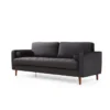 Rom (215 x 90 x 70 cm) 3-sitssoffa Svart ek