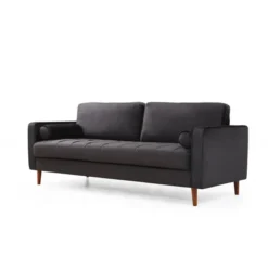 Rom (215 x 90 x 70 cm) 3-sitssoffa Svart ek