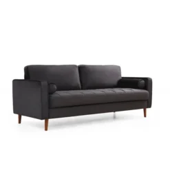 Rom (215 x 90 x 70 cm) 3-sitssoffa Svart ek