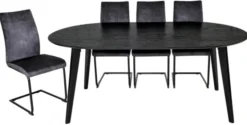 Sagene Matbord 110 cm Svart Ek