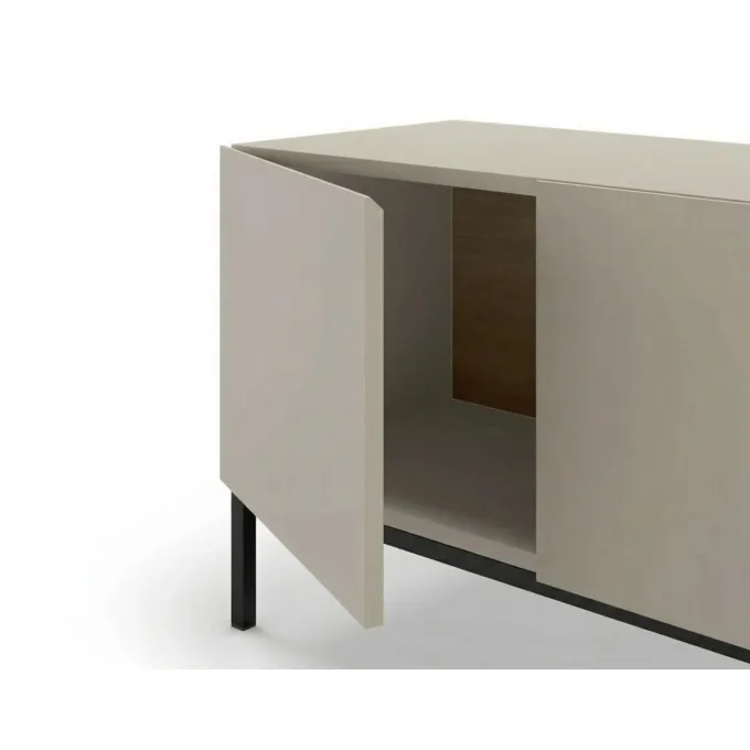 Salvador 180 (180 x 55 x 41,8 cm) TV-bänk Sandsten naturlig ek svart