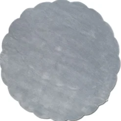 Shell Rund 120 cm Matta Blå