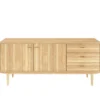 Sideboard Nr.420 2st Trädörrar 3st Lådor 186x80 cm Oljad Ek