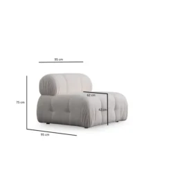 Siena 3 (290 x 95 x 75 cm) 3-sitssoffa Vit