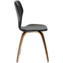 S.I.T Stol Vintage Black Art.Leather, Walnut