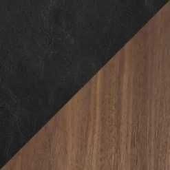 S.I.T Stol Vintage Black Art.Leather, Walnut