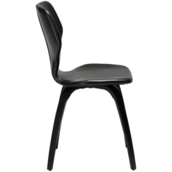 S.I.T Stol Vintage Black Art.Leather, Black Oak