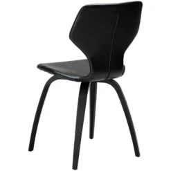 S.I.T Stol Vintage Black Art.Leather, Black Oak
