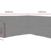 Soffskydd L335/R260 cm Andas