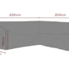 Soffskydd R260/L205 cm Andas