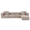 Sora (350 x 65 x 190 cm) Hörnsoffa Sandbeige