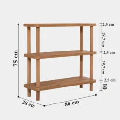 Step (80 x 75 x 28 cm) Bokhylla Atlantic Pine