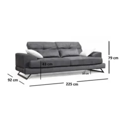 Österlen 3-sits Antracit