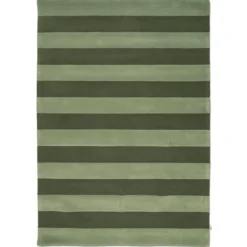 Stripe Boucle Matta Grön