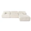 Tallinn 3-sits med puff (300-200 x 100 x 80 cm) Hörnsoffa Creme