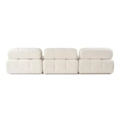 Tallinn 3-sits med puff (300-200 x 100 x 80 cm) Hörnsoffa Creme