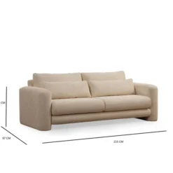 Tallinn (215 x 97 x 73 cm) 3-sitssoffa Beige